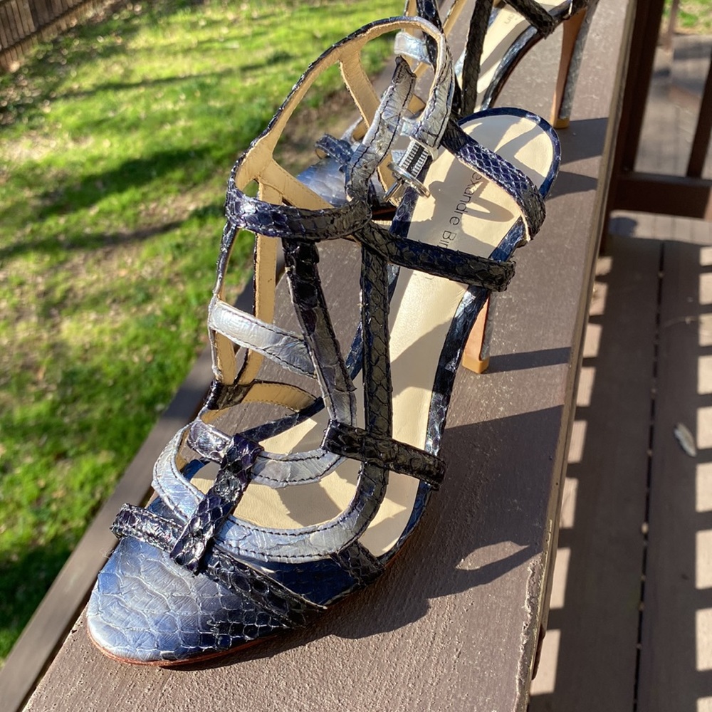 Alexandre Birman Python Strappy Sandals - image 5
